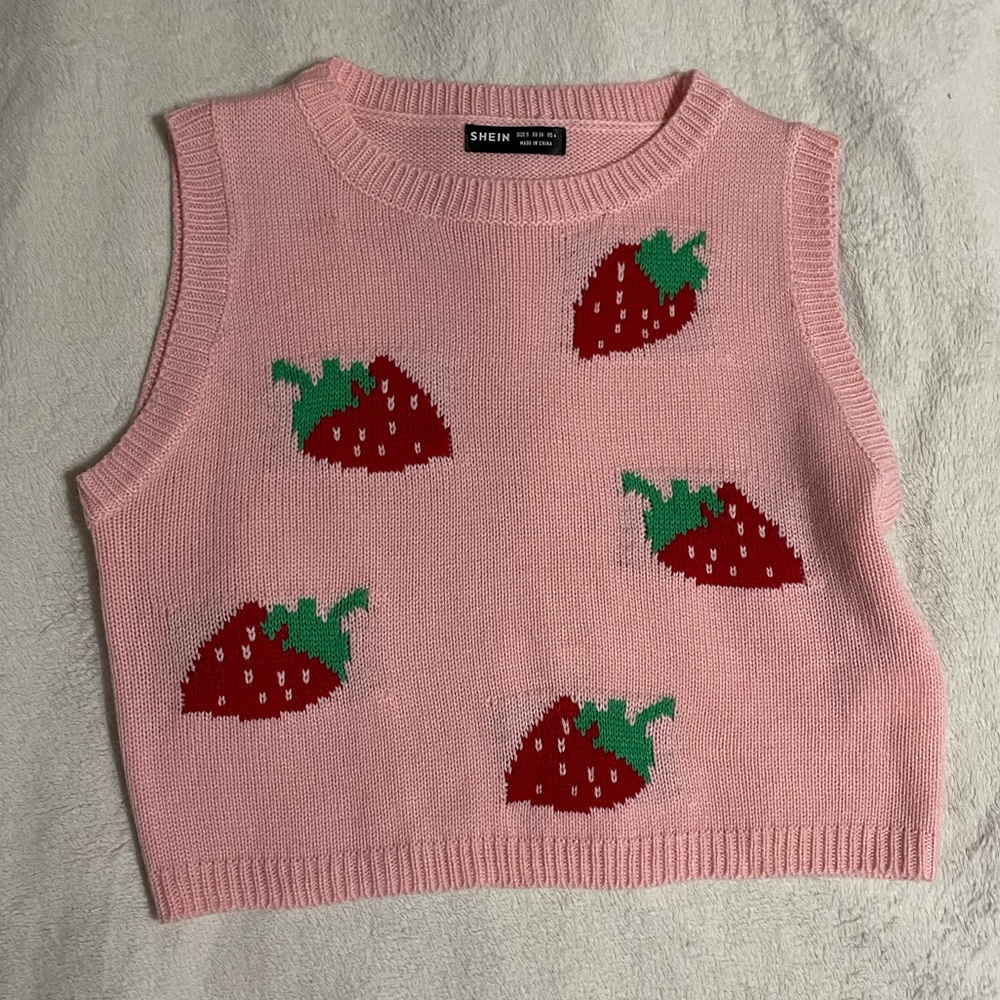 Strawberry Sweater Vest